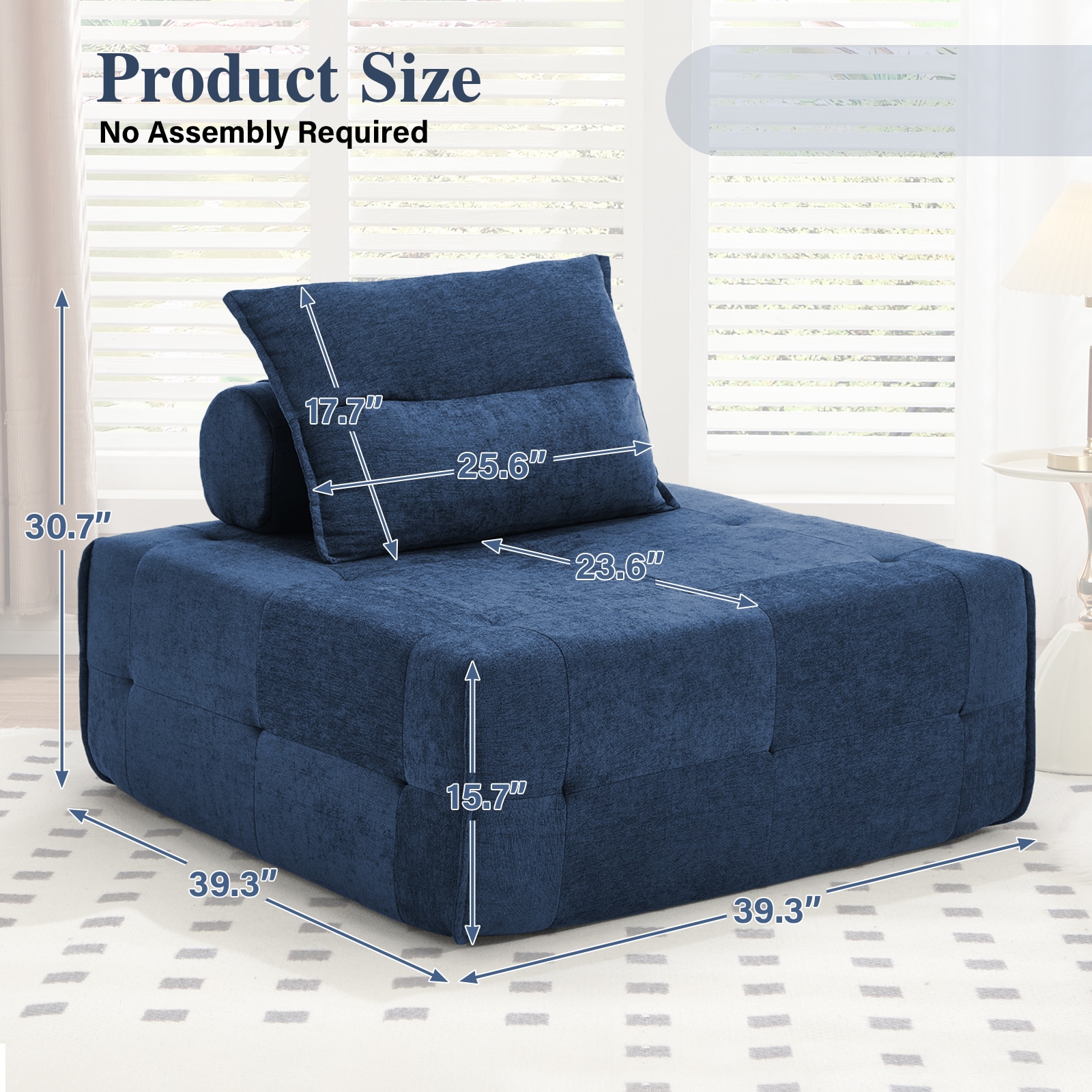 Modular Sectional Sofa With Deep Seat And Adjustable Backrest_voghion.com